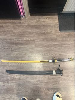 Gold katana sword