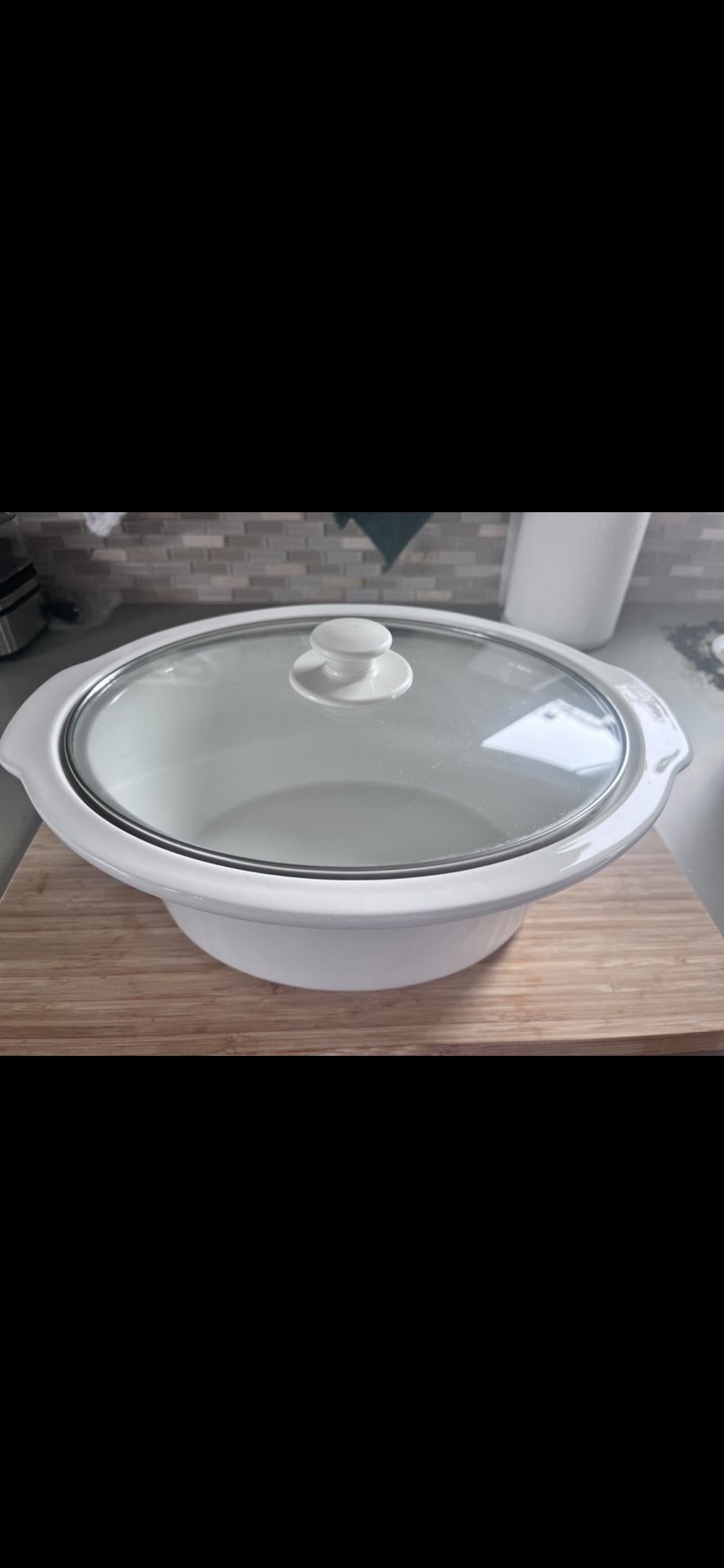 Oval Slow Cooker Insert with Glass Lid - Excellent Condition