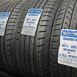 195/60R15 Set Of 4 Maxtrek New Tires 