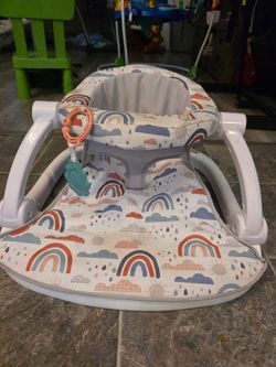 ​Fisher-Price Sit-Me-Up Floor Seat (Rainbow Pattern)