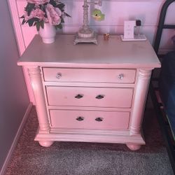 Set Of Two Solid Wood Nightstands 