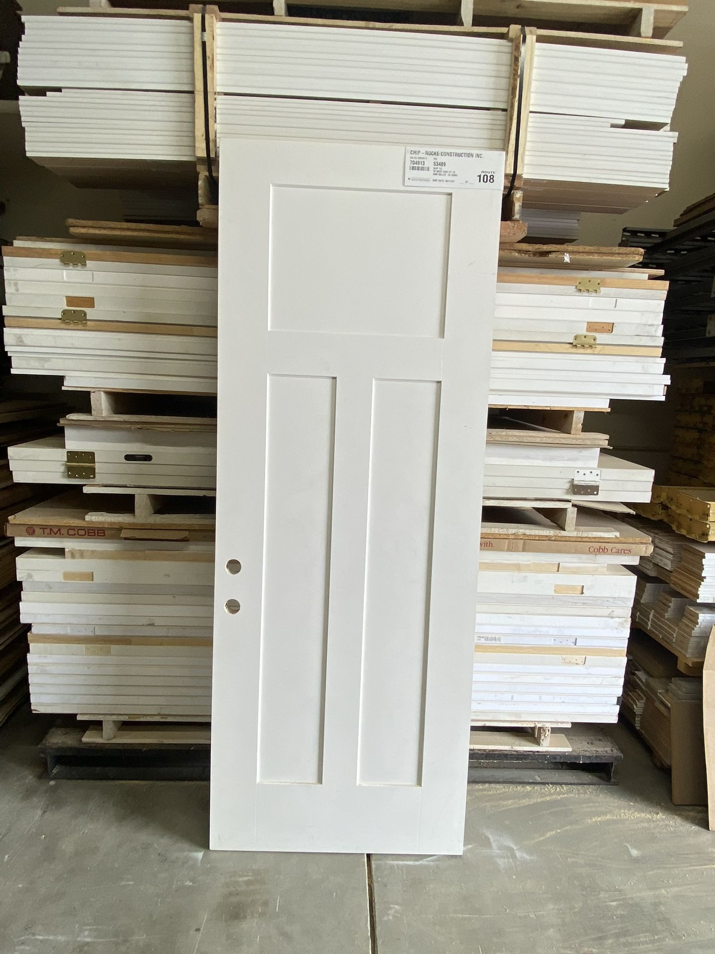 3 Panel Exterior Front Door/Puerta De 3 Paneles Exterior De Enfrente 