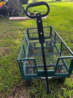 Heavy Duty Steel Garden Utility Wagon Cart – 4 Wheel