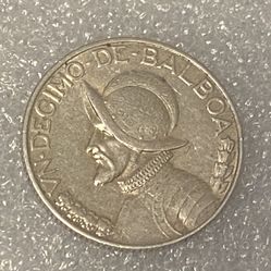 1/4 Balboa  1947 Panama. 🇵🇦 Collectible 