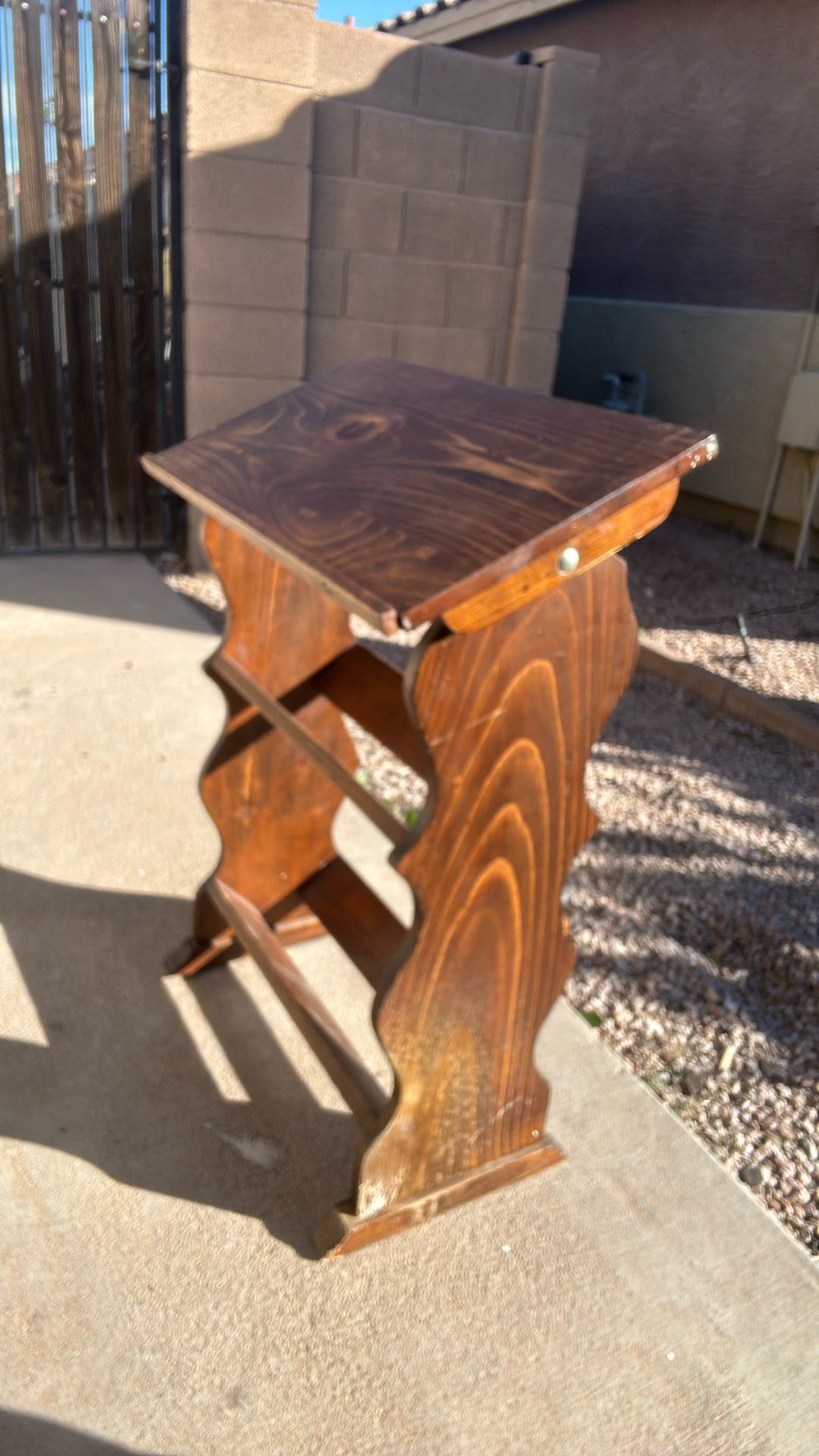 Wooden Book Shelf With Tilt Stand