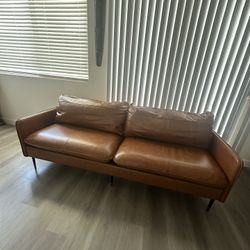 Top-Grain Leather Sofa, 3 Seater Leather Couch