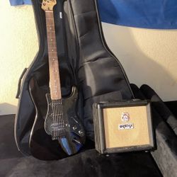 Squier Guitar with amp 