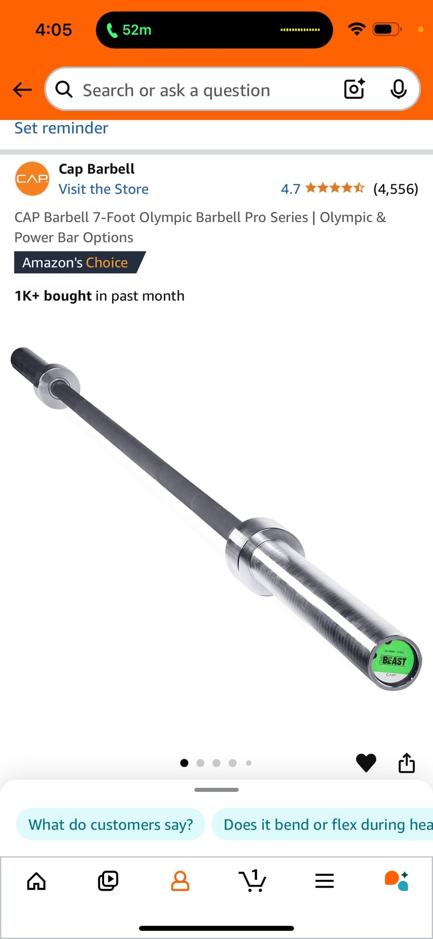 CAP Barbell 7-Foot Olympic Barbell Pro Series