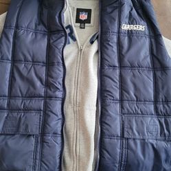 New Los Angeles Chargers full zip hoodie and vest size L