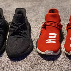 Adidas Human Race Red And Black Reflective Yeezy “worn”