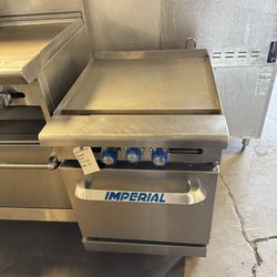 24” FlatTop Griddle Stove With Standard Oven IMPERIAL