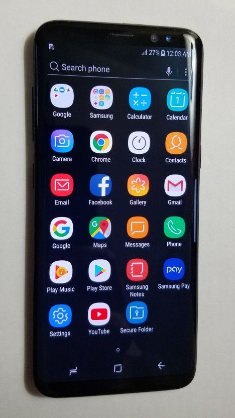 BLACK Samsung Galaxy S8 64GB UNLOCKED SM G950U Verizon Sprint