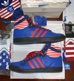 Adidas Originals mi Top Ten Custom Hi-Top Shoes. Size 13.5.