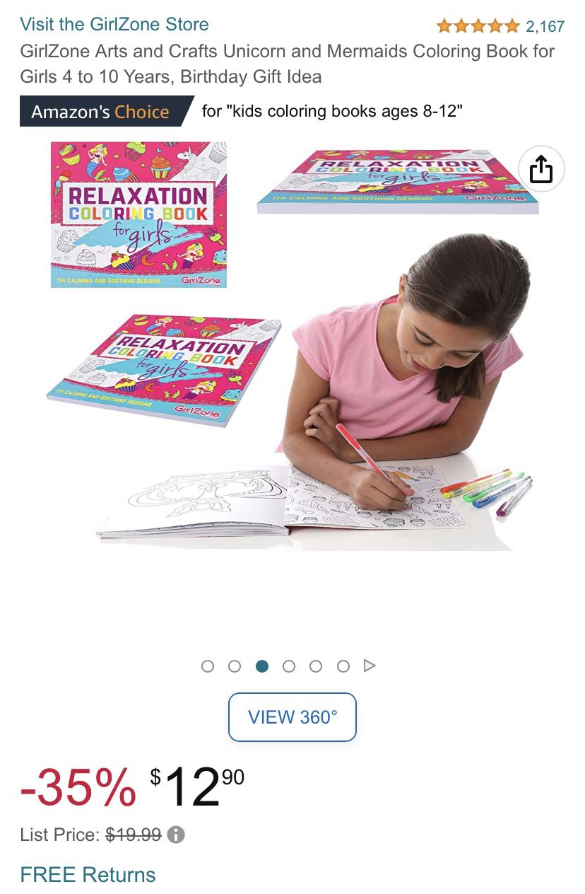Coloring Books For Girls (GIRL ZONE RELAXATION) NEW $10 Each for Sale in  Lakewood, CA - OfferUp