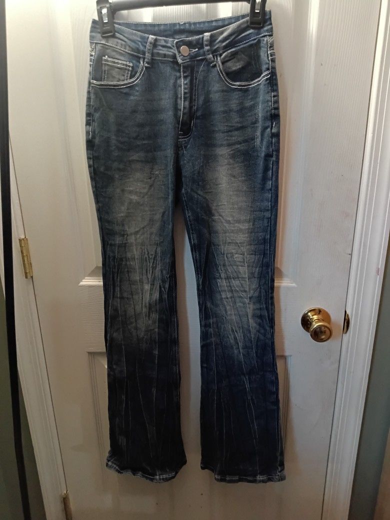 Y2K Mid Rise Flared Jeans - Size XS- Aesthetic
