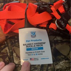 Dog Harness - Orange 21-31 Inches/Medium -New