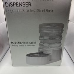 Rizzari Automatic Water Dispenser Stainless Steel Basin For Dogs