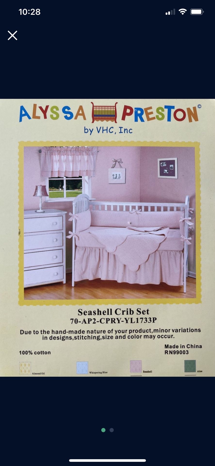 Baby Pink Crib Set 