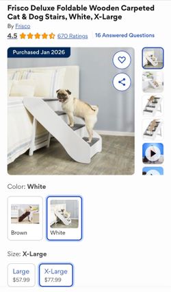 Dog steps – foldable and carpeted
