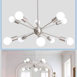 Sputnik Chandelier Light Brushed Nickel 