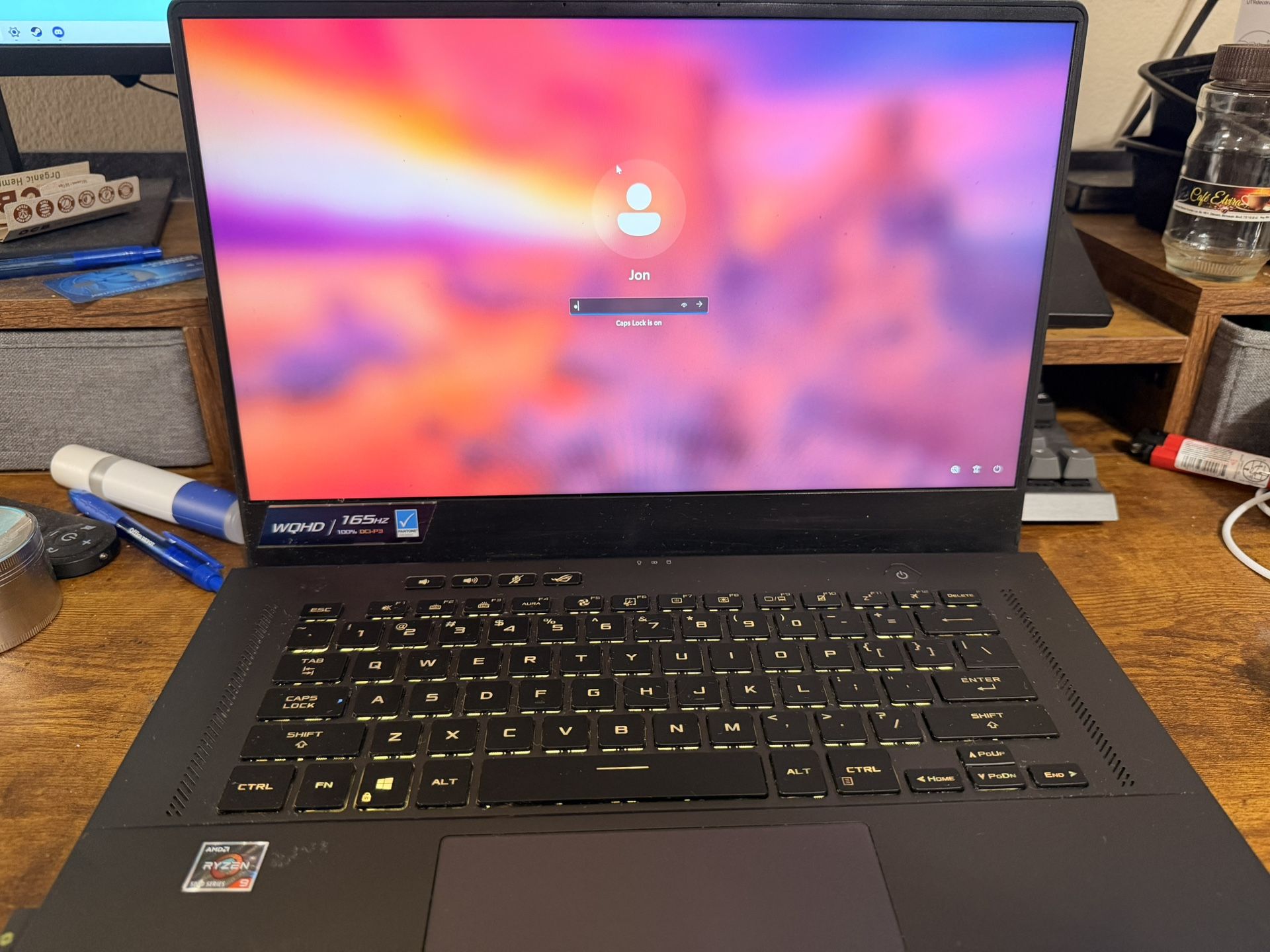 ASUS ROG Zephyrus – Ryzen 9 / RTX 3070 / 165Hz QHD – $1,000 OBO (As-Is)