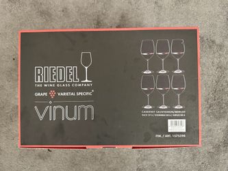 New Riedel Vinum Cabernet / Merlot Wine Glasses - Set Of 6