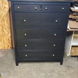 IKEA 6 Drawer Black Dresser 
