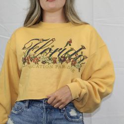 Vintage Florida Cropped Crew Neck Sweatshirt