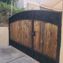 Iron Gate With Wood