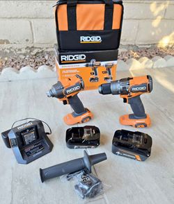 RIDGID 18V Brushless Hammer Drill and 3 Mode Impact Driver KIT