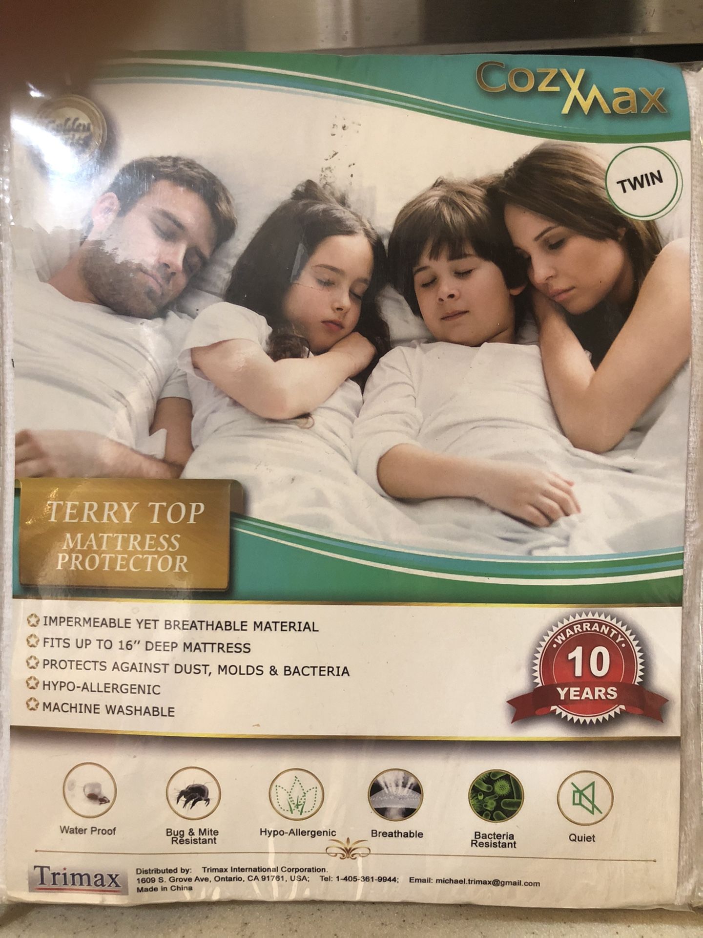 Cozy Max Terry Mattress Protector Twin Size