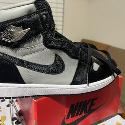 Air Jordan 1 'Medium Grey' Pony Hair
