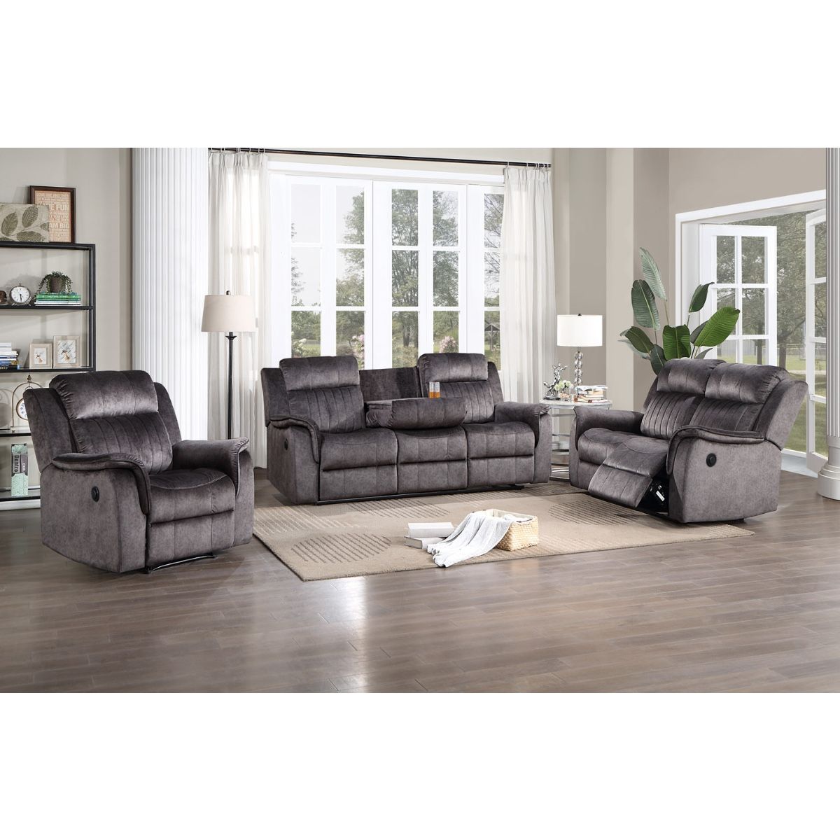 SOFÁ LOVESEAT CHAIR RECLINER SET 
