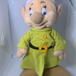 Large dwarf dopey snow white Disney plush