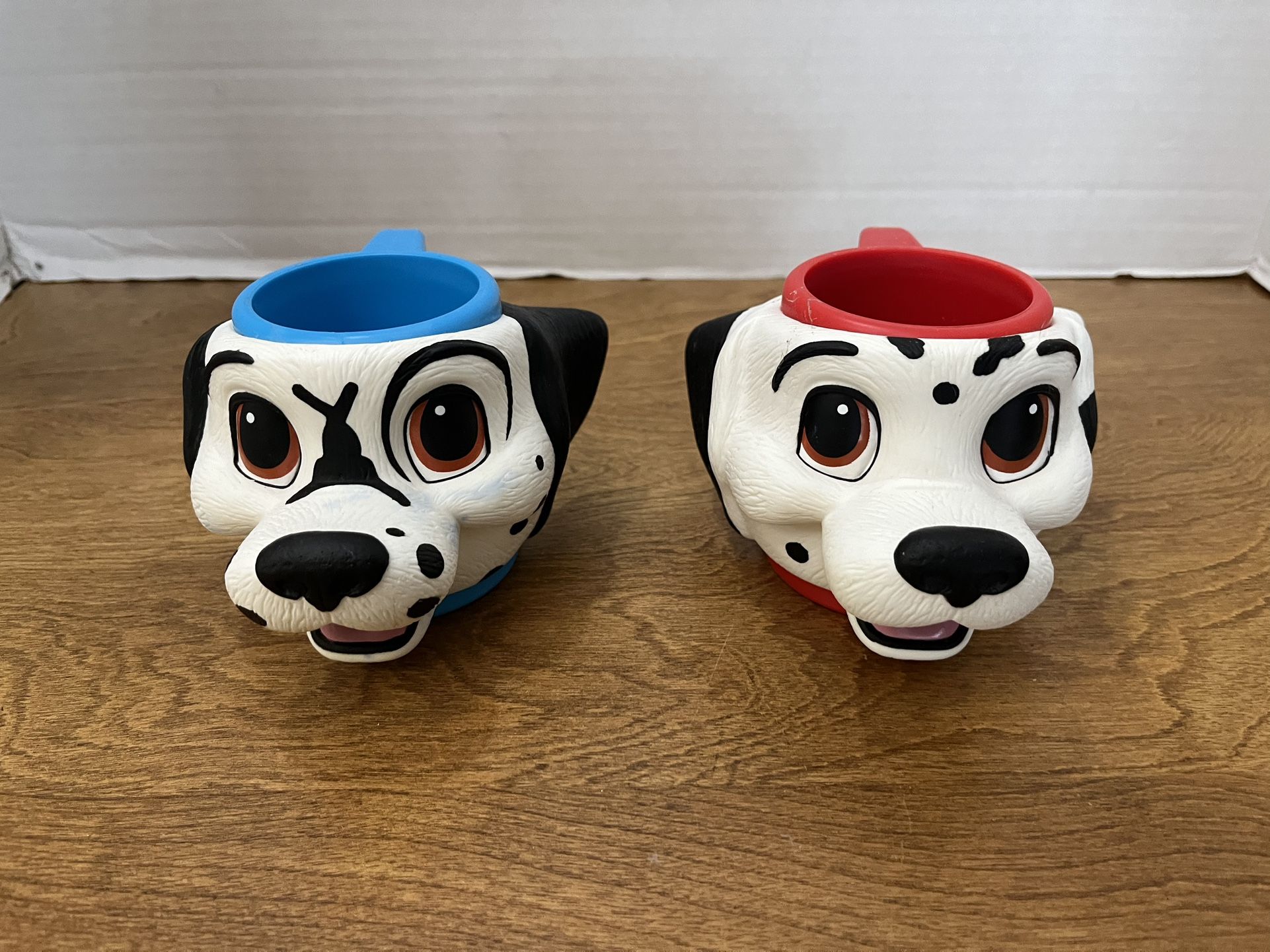 Vintage 1990's Applause Co Children's 3D Dalmatians Cups - Set of 2