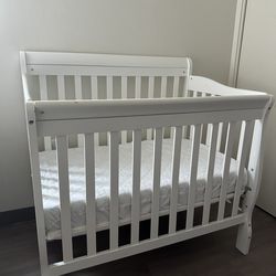 White Wooden Crib