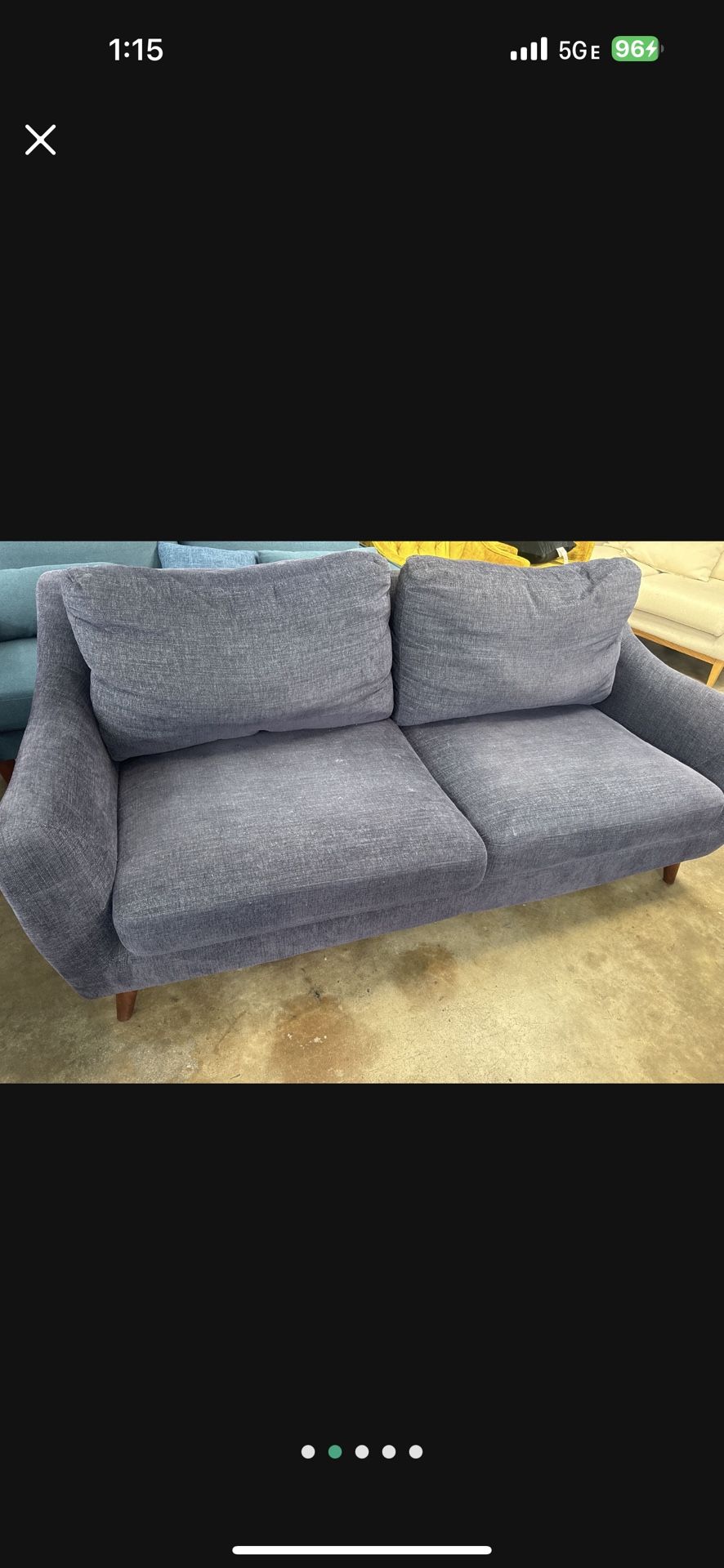 Blue Couch Loveseat