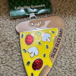 New Metal Pizza Slice Slice baby Christmas ornament