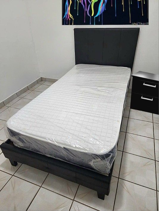 NEW TWIN MATTRESS WITH BOX SPRING ♨️ Bed frame sold separately