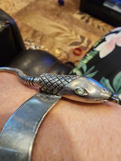Snake Ring And Bracelet All Attached