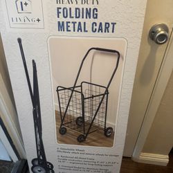 Brand new collapsible heavy duty folding metal cart.  Still in original box –
