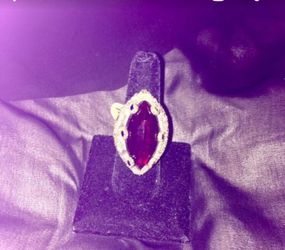 Sterling silver ring with gem stone