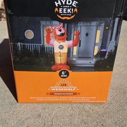 Hyde and Eek! Halloween 6ft LED Animated Werewolf Inflatable w/ Sounds