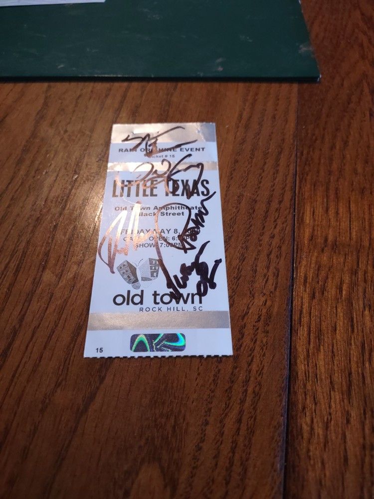 This Is From Rock Hill South Carolina Original Little Texas Members Autograph From The 20-year Anniversary