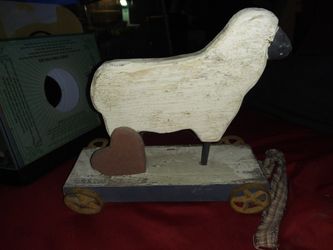 Sheep wood carving