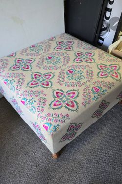 Floral patterned ottoman