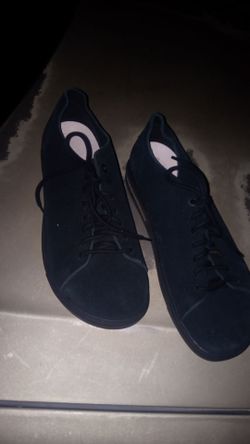 Black Suede Lace-Up Low-Top Sneakers