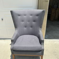 Grey Wingback Chair $25