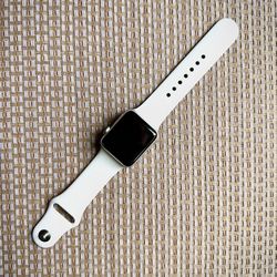 Apple Watch Series 3, 38MM Aluminum Case, ION-X  Glass, Composite Back, GPS, WR-50M, White Wristband