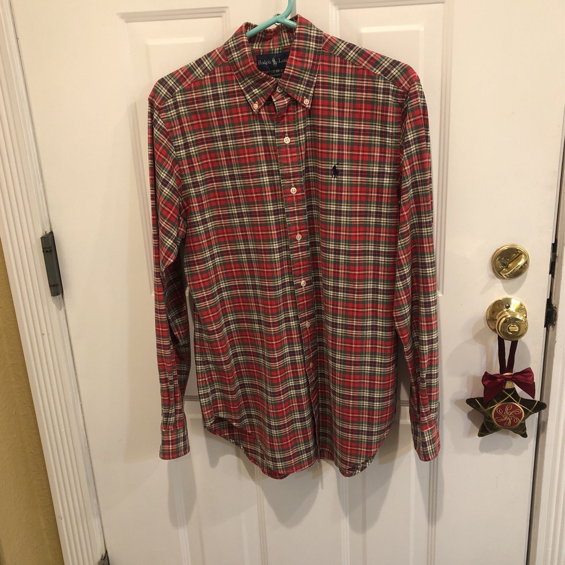 Ralph Lauren Classic Fit Long Sleeve Flannel Shirt Size Sm